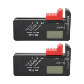 Mrisata Battery Capacity Tester Battery Life Checker 2pcs Battery Checker Capacity Tester Meter Digital Display Tool for Aa AAA 9v 1.5v, Mrisataemf64rp5vb