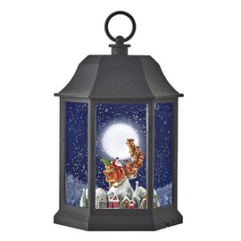 RAZ Imports 20975-10.75" Santa Flying Lighted Water Lantern (Batteries not Included) (10.75" Santa Flying Lighted Water Lantern)