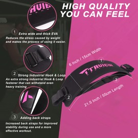 Hip Thrust Belt for Gym & Pilates,Booty Belt for Hip Thrust,Hip Belt Pad for Glute Bridge Butt Workout with Dumbbells Kettlebells for Lunges Reverse Squat