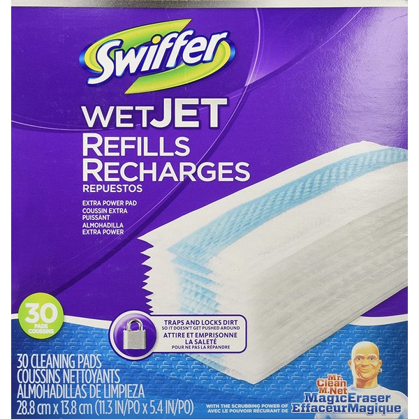 Swiffer 80224594 Wetjet Extra Power Pad Refills 30