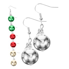 FOMIYES 4 Pairs Christmas Bell Earrings Multicolor Party Ear Rings Durable Festive Ornament for Holiday Celebration and Casual Wear