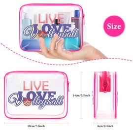 Volleyball Gifts for Women Makeup Bag Volleyball Stuff Gifts for Volleyball Players Teams Birthday Gifts for Women Her Best Friend BFF Bestie Volleyball Themed Cosmetic Bag Birthday Christmas Gift
