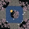三陽商事 自遊布ふろしき 夜桜うさぎ黒 39-3