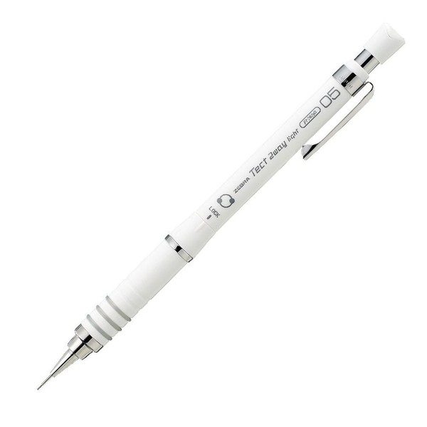 Zebra Mechanical Pencil, Tect 2way Light, 0.5mm, White (MA42-W)