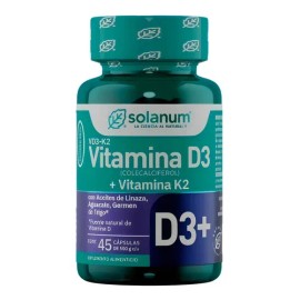 Vitamina D3  Vitamina K2 Aceite De Linaza Solanum 45 Caps                                                                                             