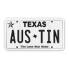 Squiddy Austin Texas State License Plate Style - Vinyl Sticker for Car, Laptop, Notebook (5" Wide)