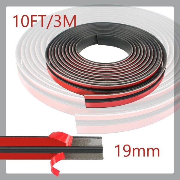 DONWELL 10FT Rubber Seal Strip For Honda Car Side Window
