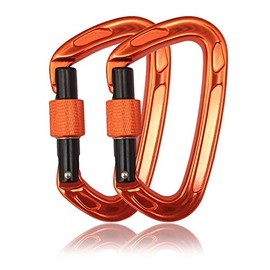 Carabiner Hook Screw Lock D Shape Camping Outdoor Key Pendant