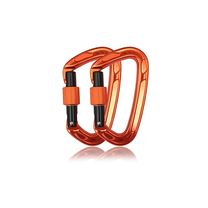 Carabiner Hook Screw Lock D Shape Camping Outdoor Key Pendant