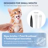 Gluckelk 2 Pcs Dual-Sided Cat Toothbrush with Micro Brush Head,