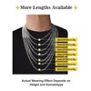 Inscca Men's Silver Necklaces for Men Stainless Steel Cuban Chain