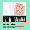 Beetles Gel Polish Tips Para Uñas 500pzs Coffin Transparente Con