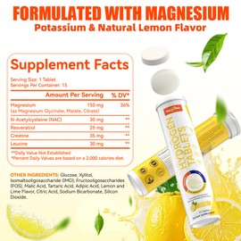 HEALOADING Hydrogen Water Tablets with Magnesium: Molecular Hydrogen Supplement for Water, High Concentration H2 Tablets - Supports Energy, Hydration & Antioxidant Defense