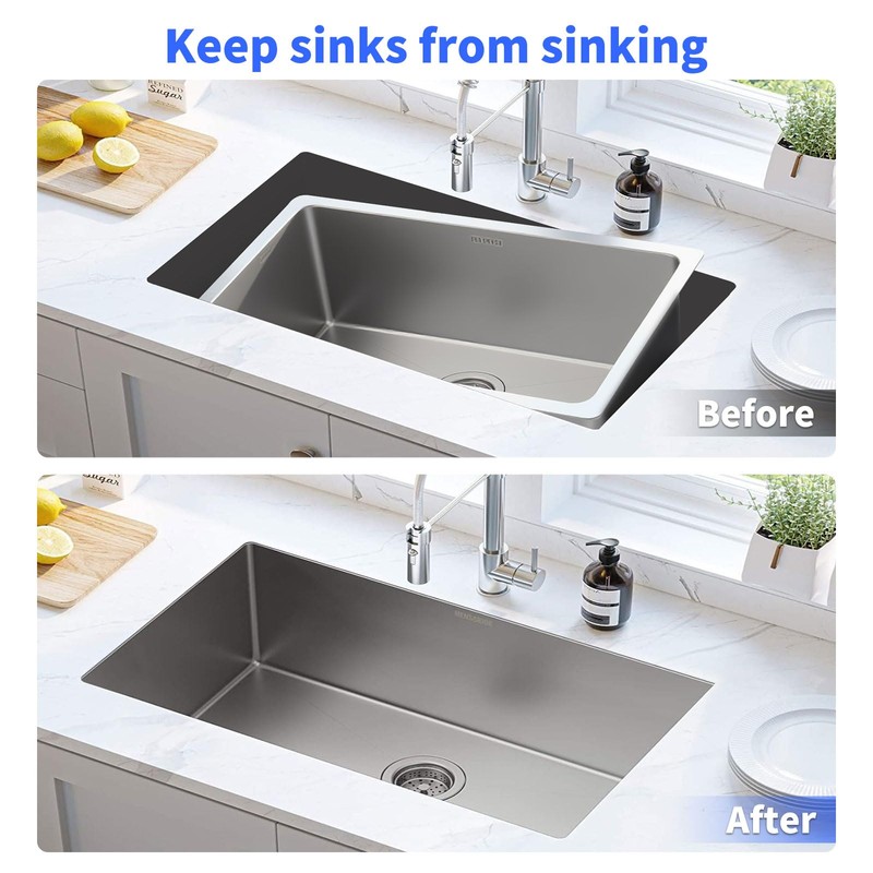 Foozet Undermount Sink Brackets, 28-39.5″Adjustable Undermount Sink Support Brackets, Stainless