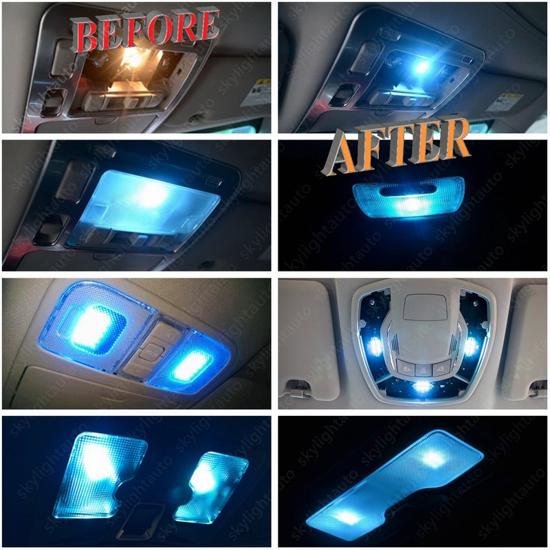skylightauto 18pcs LED Premium ICE Blue Light Interior Package Deal