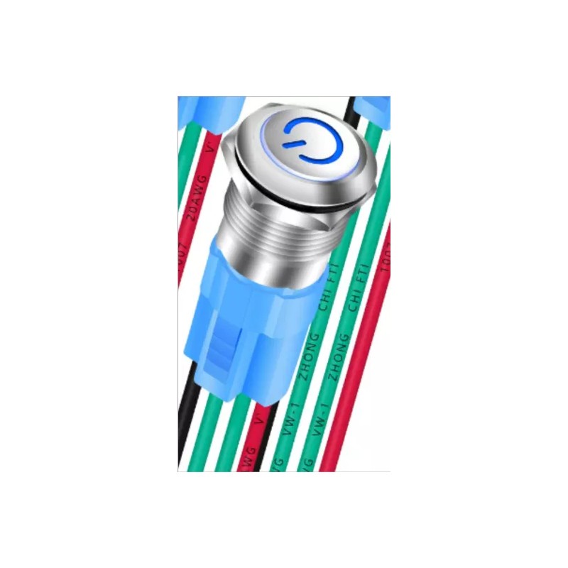 Mini Marine 12V 16mm 5/8" 5A Mini Waterproof Locking SPST