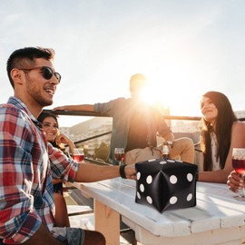 Kichvoe 5pcs Dice Balloons Aluminum Foil Decorations for Poker Theme Parties Cube Balloons for Game Night and Elegant Photo Props