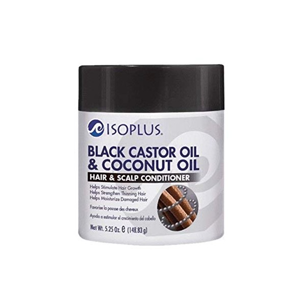 Isoplus Black Castor Oil & Coconut Oil Hair & Scalp Conditioner 5.25 Oz.