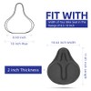 ANZOME Bike Seat Cushion, Exercise Bike Seat Cover, Wide Foam
