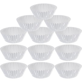Ciieeo 100pcs Silver Foil Cupcake Liners Aluminum Thickened Foil Cups Cupcake Liners Aluminum Thickened Baking Muffin Paper Cups Cases