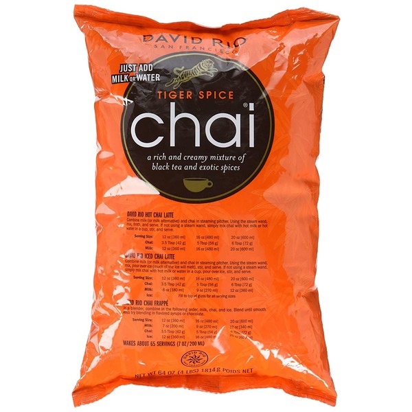 David Rio Food Service Bag Tiger Spice Chai, 1 Pack (1 x 1.8 kg)