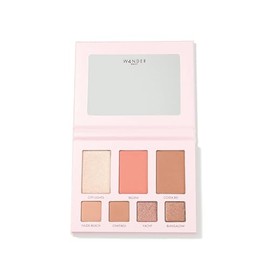 Wander Beauty Getaway - Paleta de ojos y rostros, Sunkissed (ligero/mediano), paleta de maquillaje de cara completa enriquecida con vitamina E, para l
