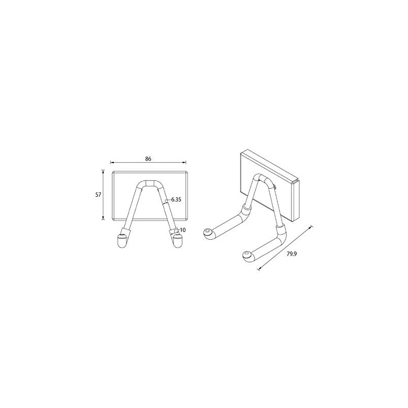 High Logic TQOOL Tool Double Magnetic Hook, L-Shaped, Small, Main