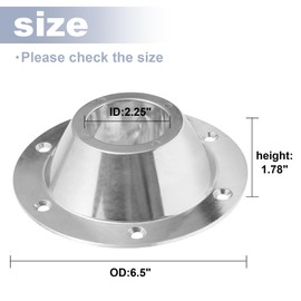 Relioky RV Table Base 2PCS - Aluminum Pedestal Table Base Flange Six Mounting Holes with Screws,for RV Table Base Mount,Also Used for Camper Table Base Mount and Boat Table Mount