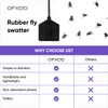 OFXDD Rubber Fly Swatter, Long Fly Swatter Pack, Fly Swatter