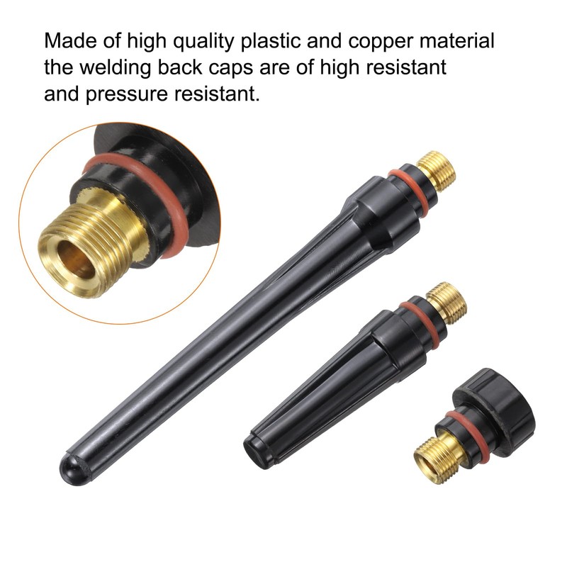 sourcing map 11pcs TIG Back Cap 57Y02 57Y03 57Y04 Fit