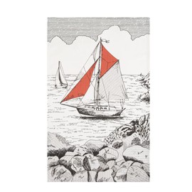 Coucke Sailboat Tea Towel Cotton 50 x 75 cm