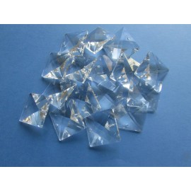 50 PCS 22 MM (7/8") 2 HOLE SQUARE CRYSTAL BEAD  CHANDELIER CHAIN