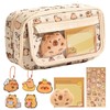 Capybara Pencil Case, Multi-layer Pencil Case with Large Capacity, with