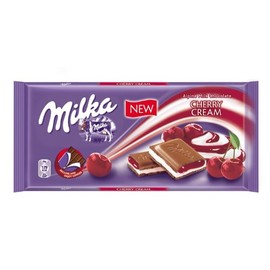 Milka Cherry Cream Chocolate Bar 100g (10-pack)
