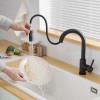 Modern Single Handle Pull Stainless Steel Kitchen Sink Faucet Matte
