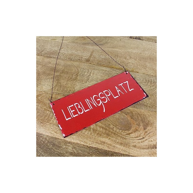 Macosa SA89232 Decorative Sign Favourite Place Red Iron 28 cm