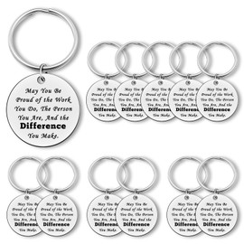 12Pcs Fitness Instructor Gift Keychain Thank You Appreciation Jewelry for Fitness Coach Personal Trainer Inspirational Gift for Bodybuilder Gym Workout Employee Coworker Farewell Retirement Gifts