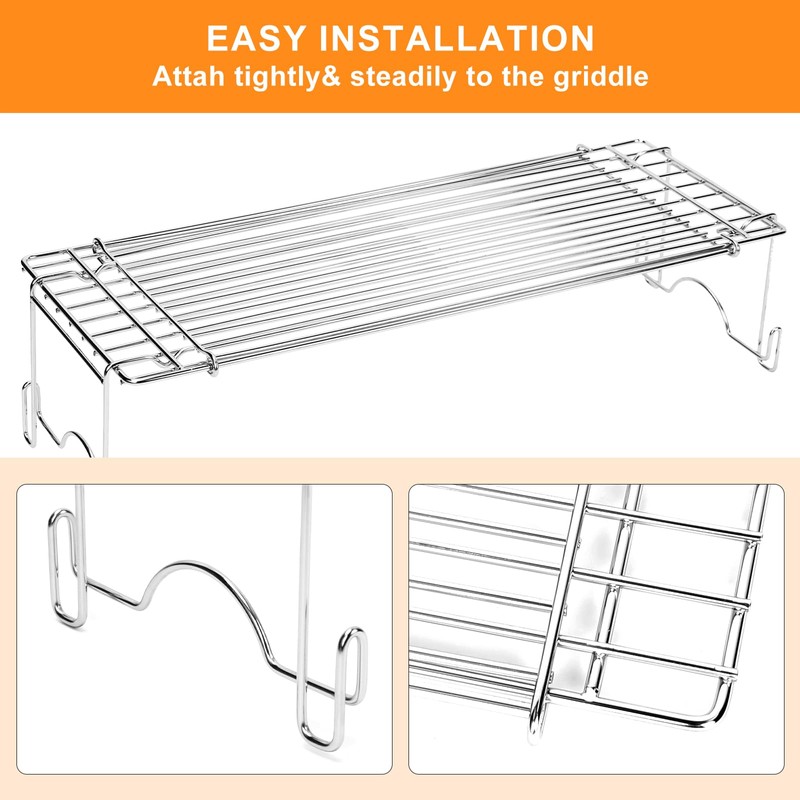 Utheer Warming Rack for Blackstone 17 & 22" Griddle, Adjustable