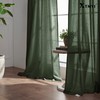 XTMYI Short Curtains for Bedroom,Pole Pocket Back Tab Linen Boho