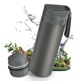 Wasserfilter Outdoor Flasche 650 ml [0,01-0,2 μm Filtergenauigkeit] 1500L Filterkapazität entfernt 99,9% aller Bakterien Partikel Schwermetalle Survival Prepper Wandern Camping Reisen