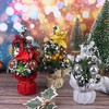 3Pcs Mini Christmas Trees Artificial Table Tops Frost Trees Xmas