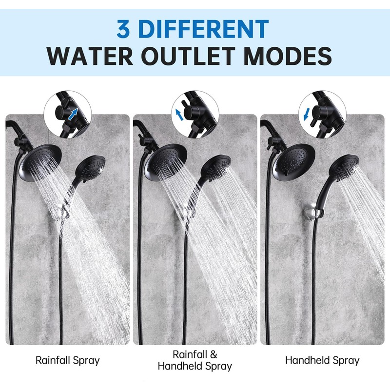 G-Promise Solid Metal Shower Arm Diverter for Hand Held Showerhead