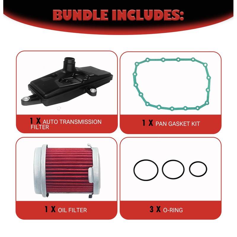Transmission Filter and Oil Pan Gasket kit Replace 21814-5T0-000 25420-5T0-003