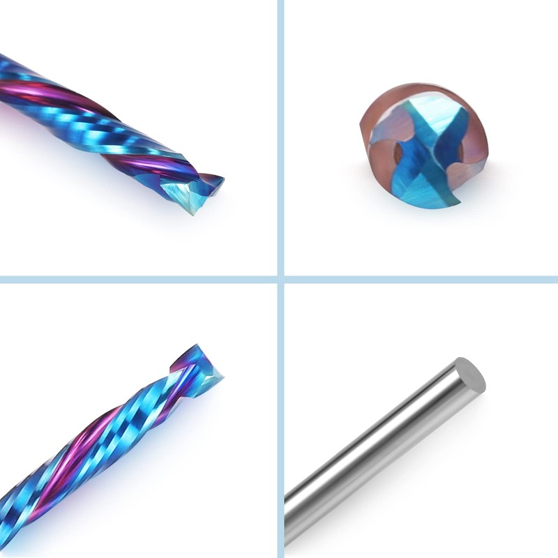 HQMaster Up & Down Cut Compression Bit 1/8" Shank Spiral