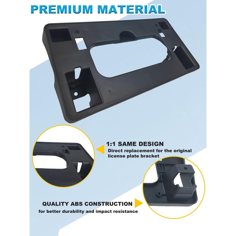 FASTCHE Front Bumper License Tag Plate Frame Bracket Holder Compatible
