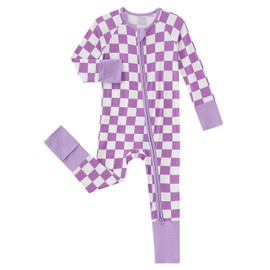 SUZEL Baby Viscose from Bamboo Pajamas - Infant Boys Girls Footless Zippy Pjs Sleep 'N Play Clothes - One Piece Romper (Purple, 6-12M)