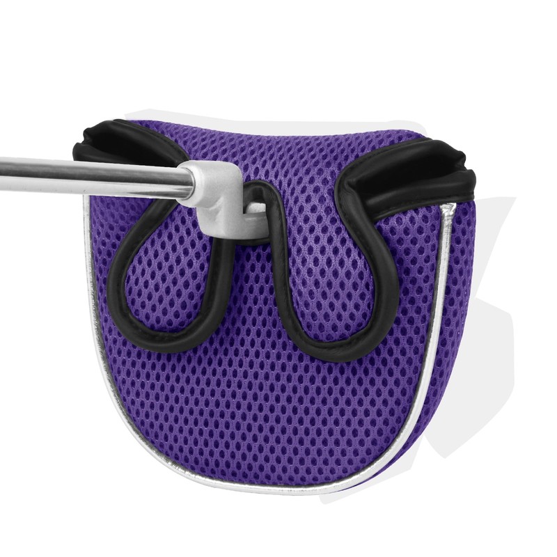 Andux Mallet Putter Cover Golf Putter Head Cover Shaft Half
