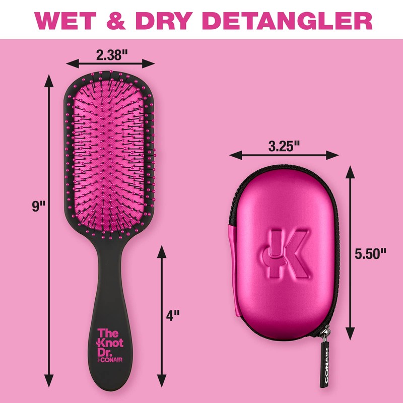 The Knot Dr. hair brush by Conair - Detangling hair