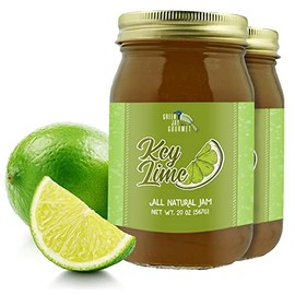 Green Jay Gourmet Key Lime Jam – All-Natural Lime Jam – Key Lime Pie Filling & Dessert Topping – Vegan, Gluten free - Contains No Preservatives or Corn Syrup – USA Made Jelly – 2 x 19 Ounces