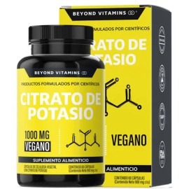 Citrato De Potasio 1000mg Con Platano En Polvo, Curcuma (curcuminoides) Y Semilla De Uva - Potassium Citrate- Curcumina - Sin Rellenos - 60 Cápsulas